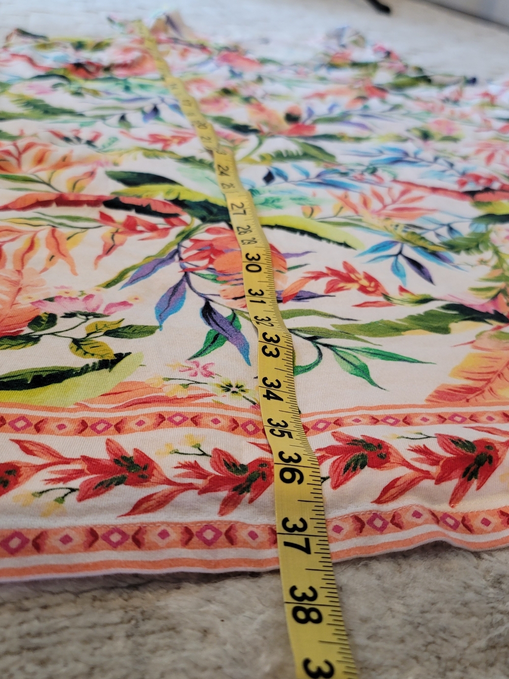 LANDS END 100% Cotton Vibrant Floral Print Sleeveless Dress Women's Size 2X - Picture 5 of 7